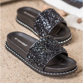 Tossut VINCEZA -alustalla musta 1