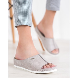 Mukavat VINCEZA -glitteritossut harmaa 1