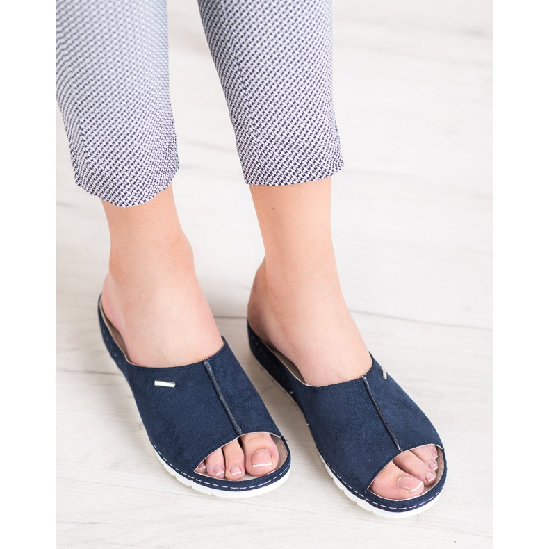 Mukavat VINCEZA -glitteritossut sininen 1