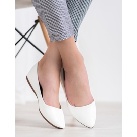 Seastar Valkoiset nahkaiset ballerinat valkoinen 1