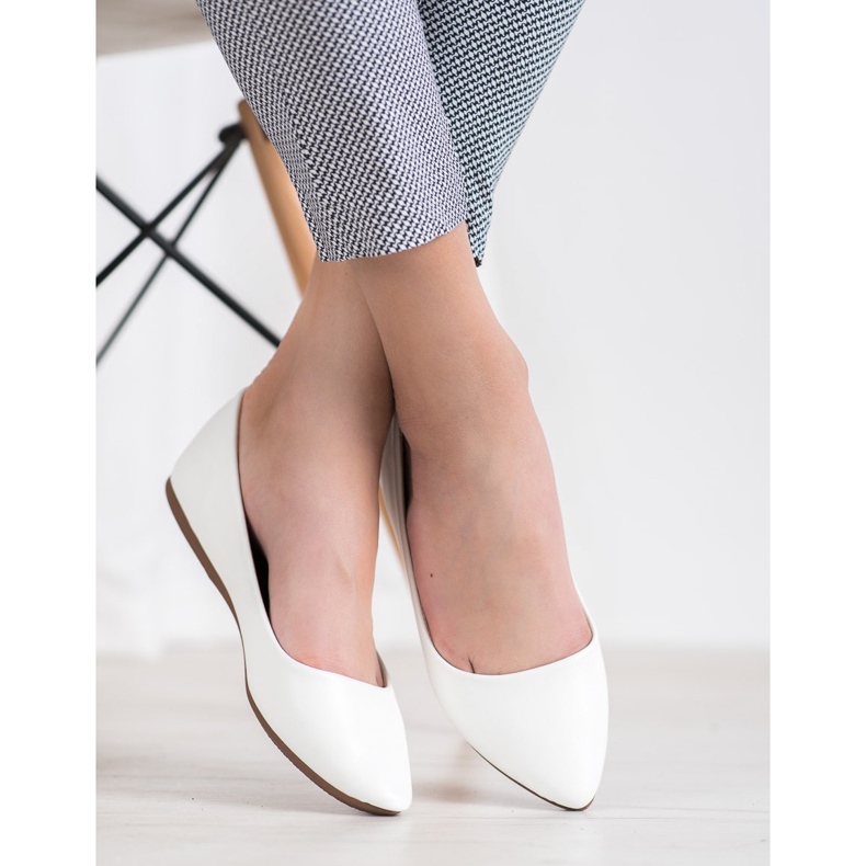 Seastar Valkoiset nahkaiset ballerinat valkoinen 1