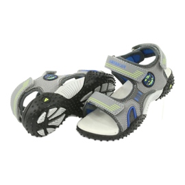 American Club Amerikkalaiset HL20/20 nahkapohjalliset sandaalit, harmaa-sininen 3