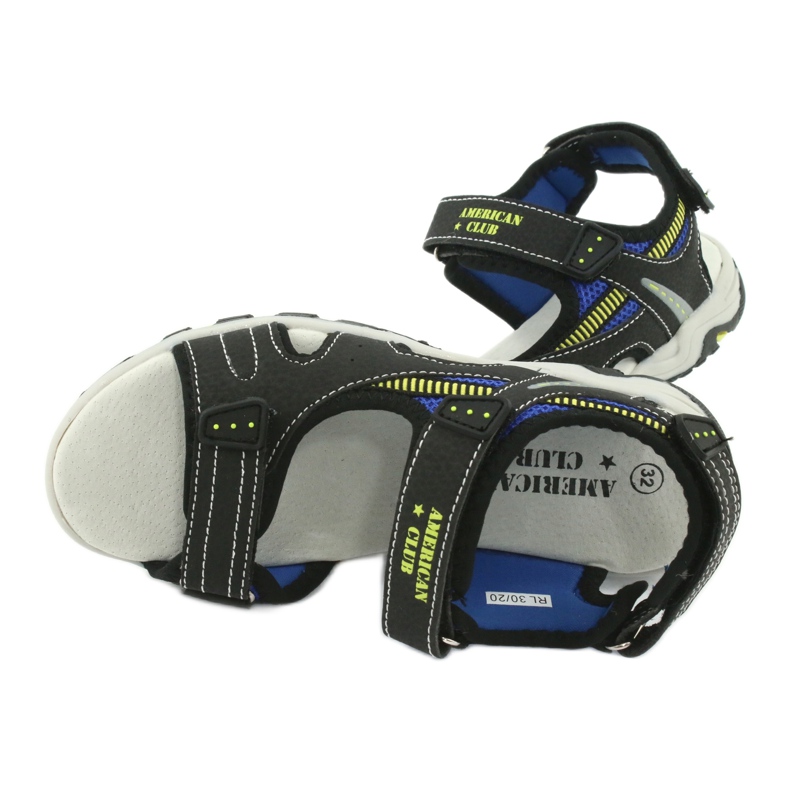 American Club Poikien urheilu sandaalit nahkainen insertti RL30/20 MUSTA 4