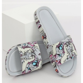 Yksisarviset harmaat tohvelit CK83 Harmaa monivärinen 1