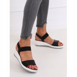 Mustat sandaalit kiilakorolla NS101P Musta 2