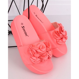 Coral CK148P Korallitossut korkealla pohjalla vaaleanpunainen 1