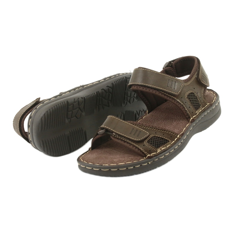 Mukavat American Club CY13 / 20 -nahkaiset urheilusandaalit ruskea 4