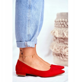 EVE Naisten ballerinat Spitz Suede Red Westley punainen 2