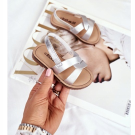 FRROCK Lasten sandaalit, joissa joustava hopea Bambino harmaa 2