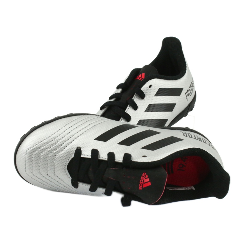 Adidas Predator 19.4 Tf Jr G25825 jalkapallokengät hopea 5