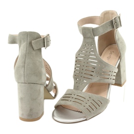 Sergio Leone SK903 mokkanahkaiset päälliset sandaalit harmaa 4