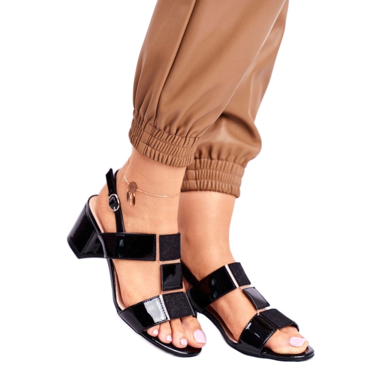 Matalakorkoiset sandaalit Sergio Leone SK910 musta 1