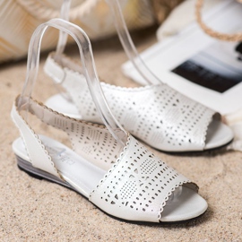 Goodin Kiiltävät hopeiset sandaalit harmaa 1