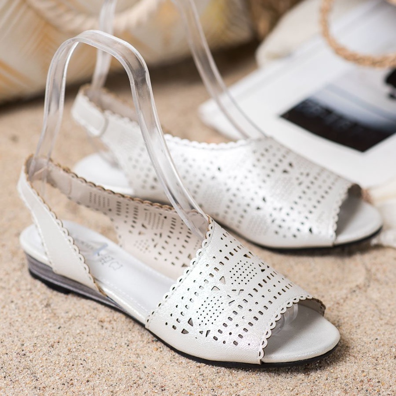 Goodin Kiiltävät hopeiset sandaalit harmaa 1