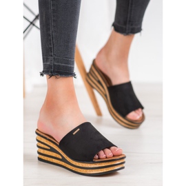 Goodin Tyylikkäät kiilatossut musta 1