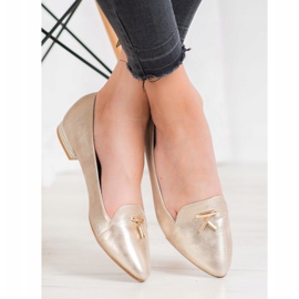 Goodin Kiiltävät kultaiset ballerinat kultainen 1