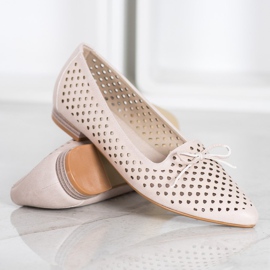 Goodin Tyylikkäät, avoimet ballerinat beige 1