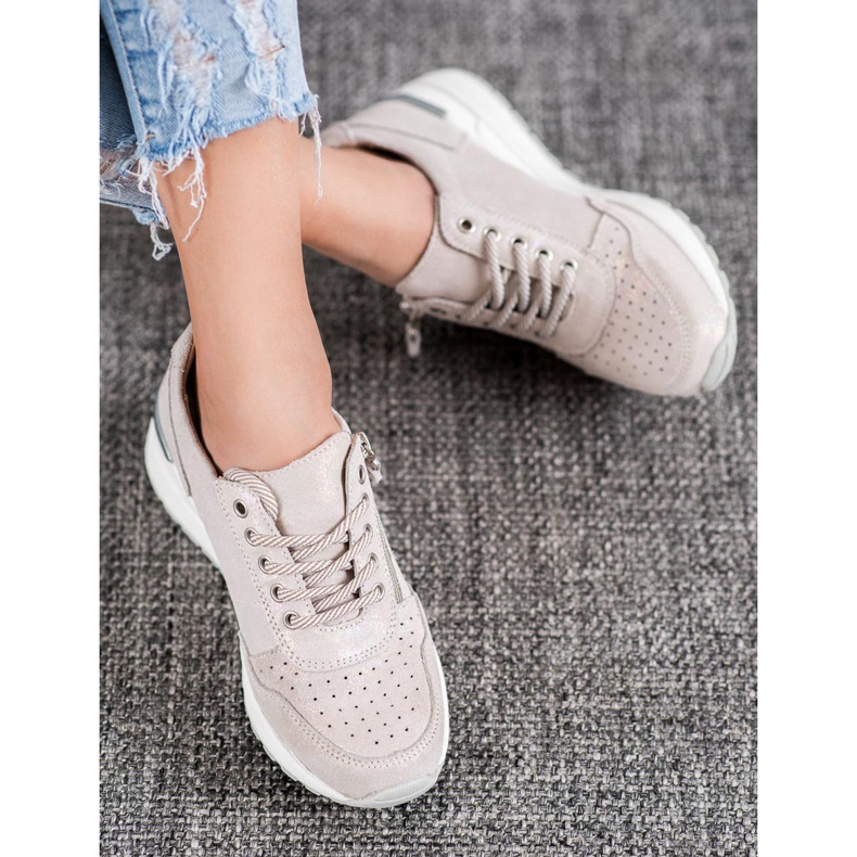 Nahkaiset lenkkarit VINCEZA -vetoketjulla ruskea 1