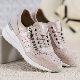 Nahkaiset lenkkarit VINCEZA -vetoketjulla ruskea 2