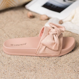 VINCEZA -tossut, joissa rusetti vaaleanpunainen 2