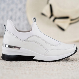 VINCEZA-nahkaiset kengät valkoinen 2