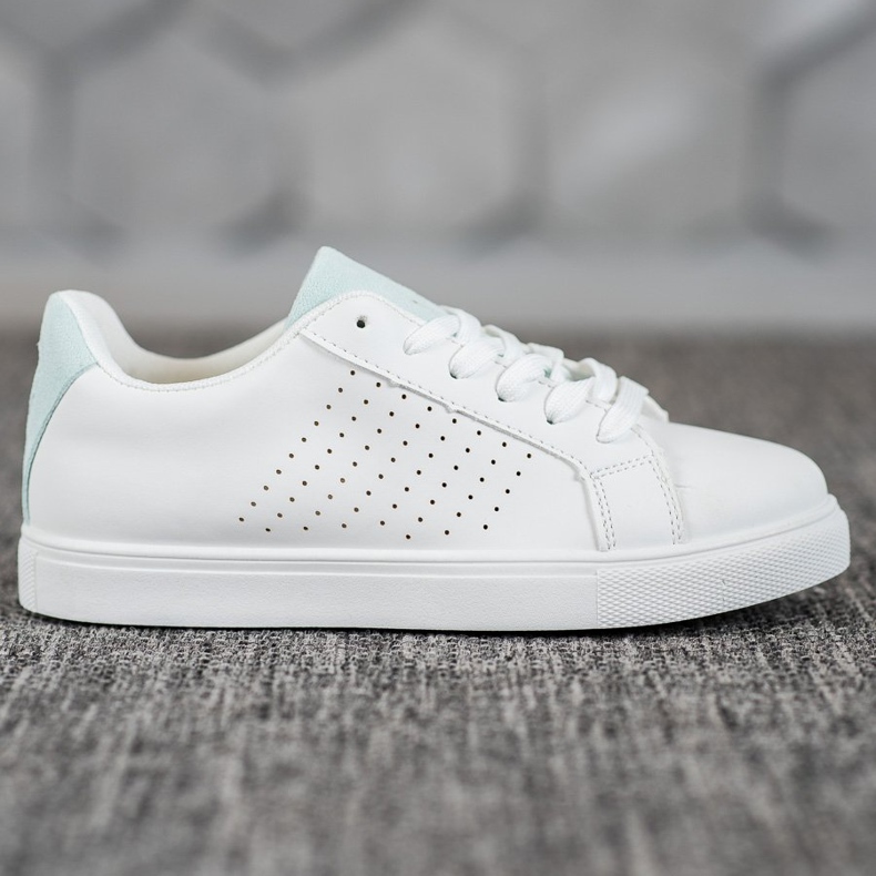 SHELOVET Valkoiset kengät, joissa mokkanahkat valkoinen 2