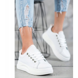 SHELOVET Muodikkaat lenkkarit lavalla valkoinen 1