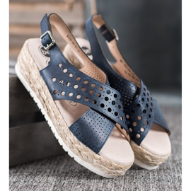 SHELOVET Espadrilles sandaalit sininen 2