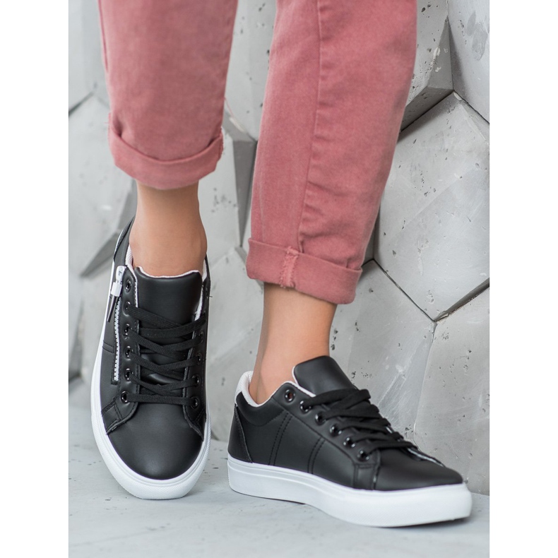 SHELOVET Mustat lenkkarit vetoketjulla 2