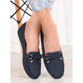 Diamantique Tummansininen eko-nahka-kengät laivastonsininen 2