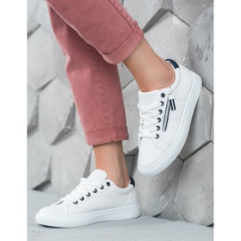 SHELOVET Valkoiset lenkkarit vetoketjulla valkoinen 1