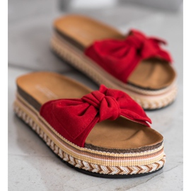 SHELOVET Muodikkaat tossut alustalla punainen 2