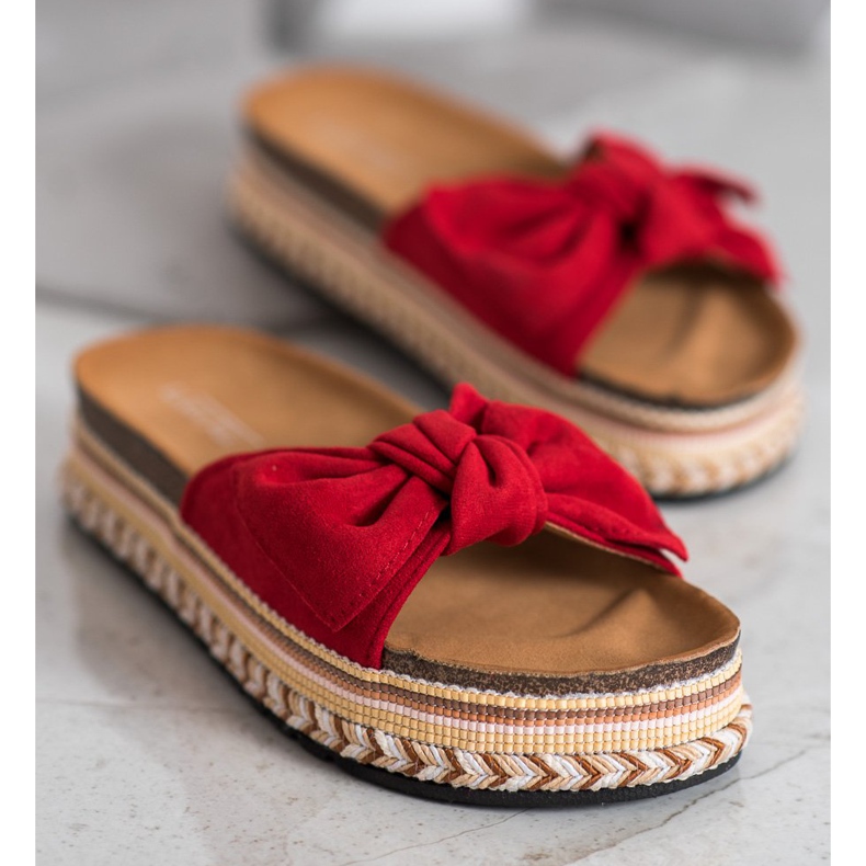 SHELOVET Muodikkaat tossut alustalla punainen 2