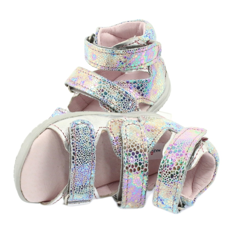 Metallien tyttöjen sandaalit Korkeasti ehkäisevää hopeaa Mazurek 291 5