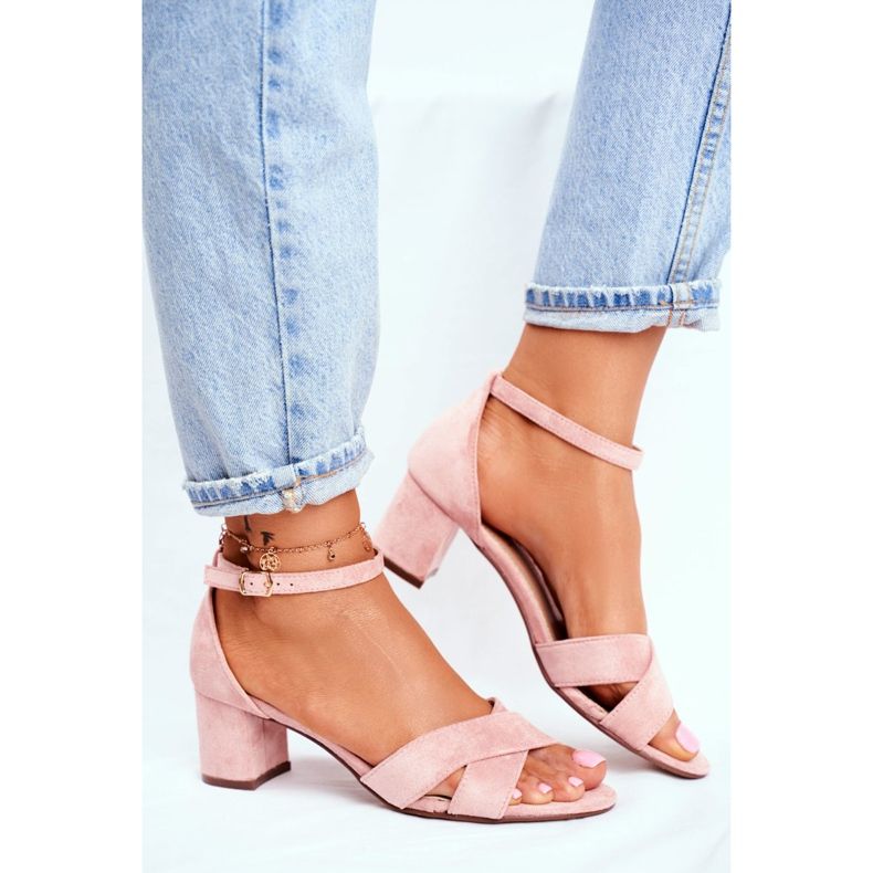 SEA Mokkanahkaiset sandaalit vaaleanpunaisessa Nelassa vaaleanpunainen 2