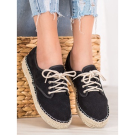 SHELOVET Suede Espadrilles musta 2