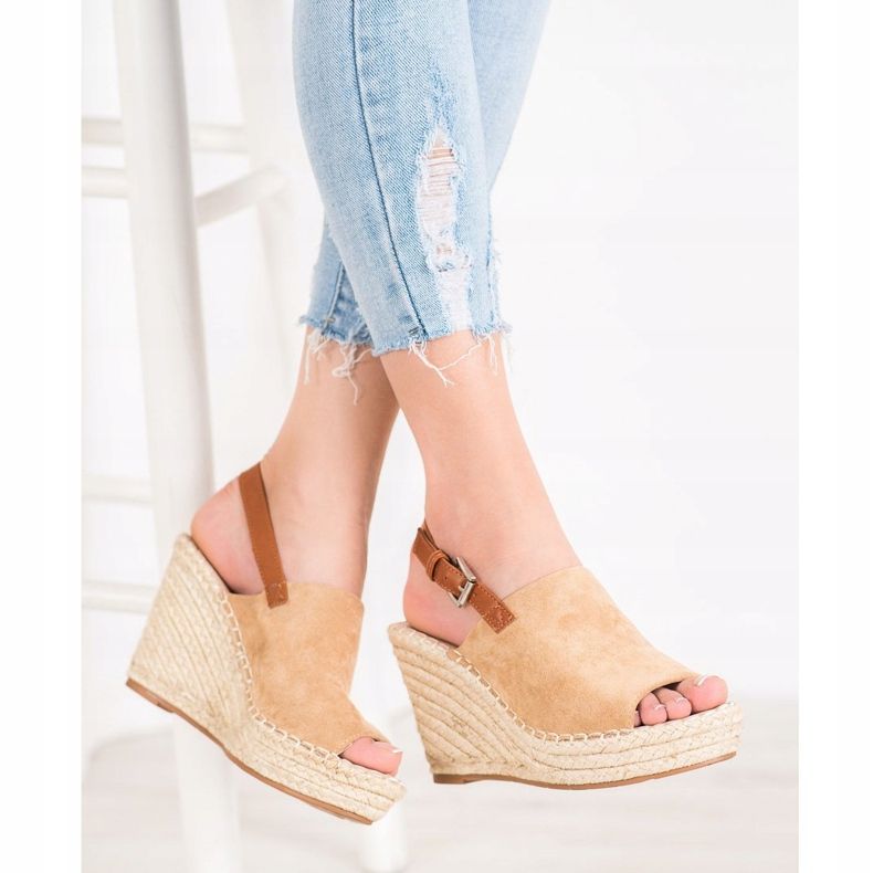 Small Swan Muodikkaat mokkanahkaiset sandaalit ruskea 1