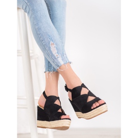 Small Swan Muoti Wedge Sandaalit musta 1