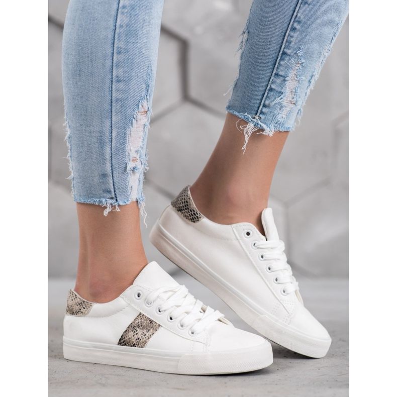 SDS Urheilujalkineet paksulla pohjalla valkoinen 2