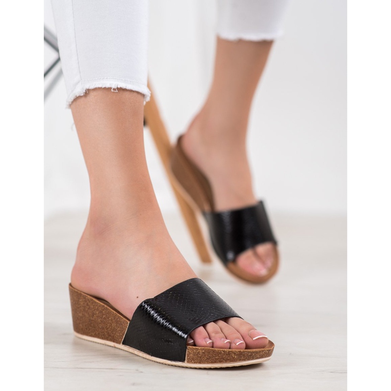 Small Swan Eco -nahkatossut musta 1