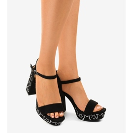 Mustat sandaalit mokkanahalla 99435-4 1