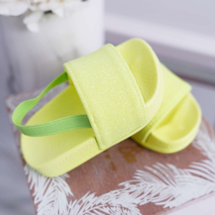 FRROCK Lasten tossut Brocade Lime Rimia keltainen 2