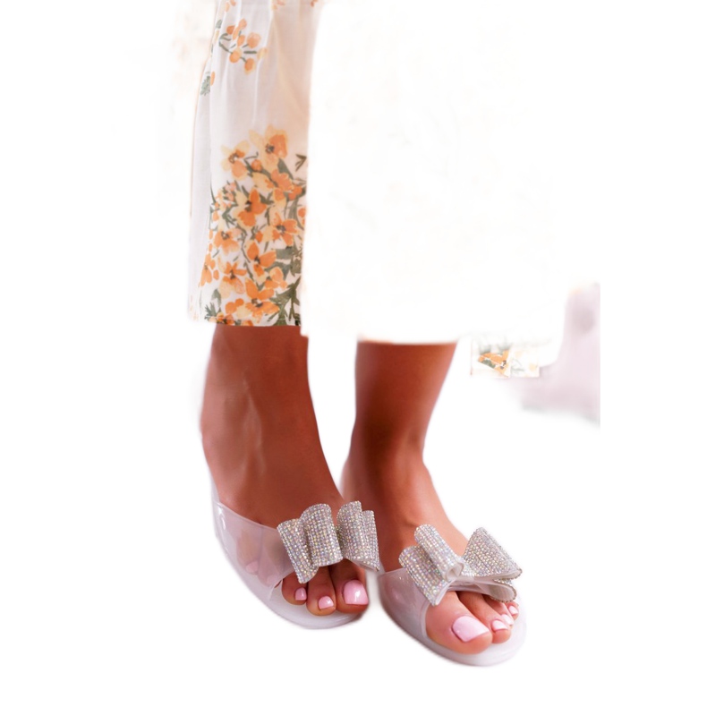 Lu Boo | Kumi ballerinat Meliski Bow White Cindela väritön 2