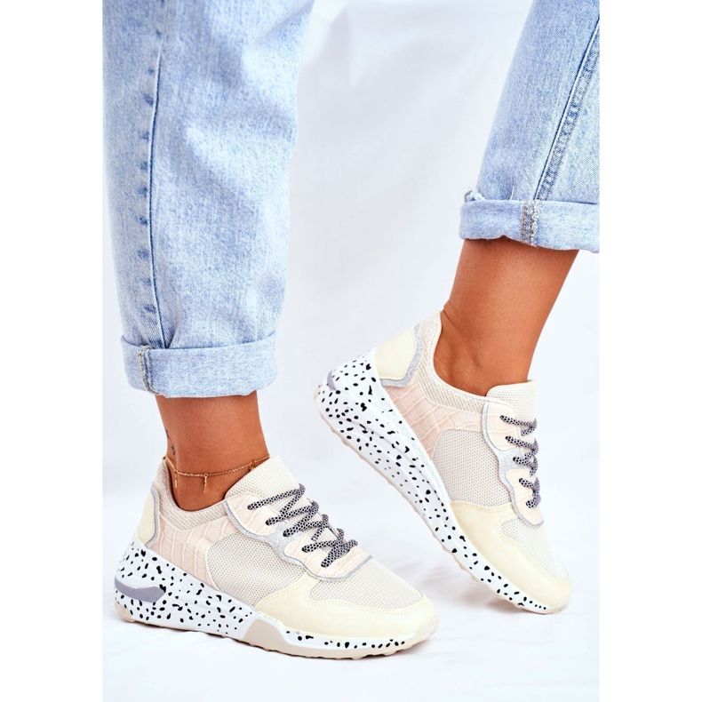 Naisten urheilukengät Piilotettu kiila Beige Pinky 1