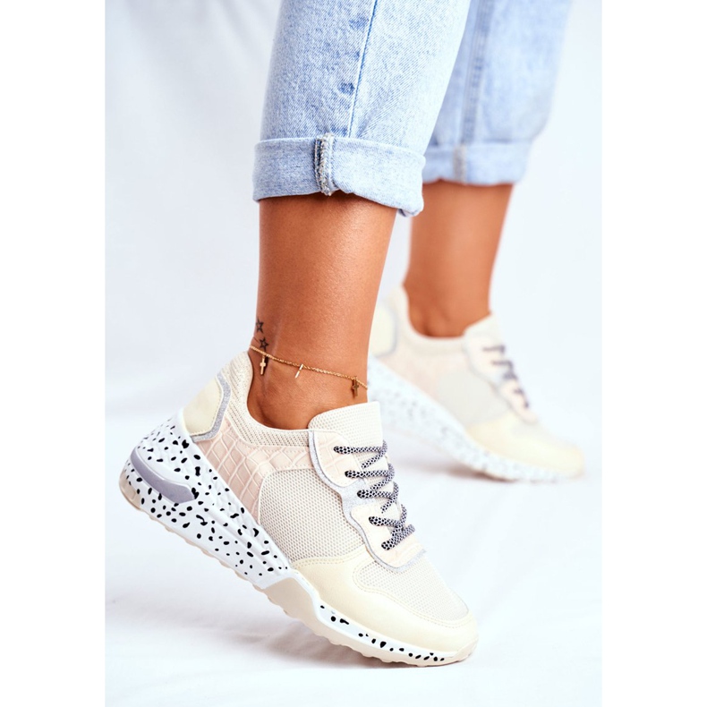 Naisten urheilukengät Piilotettu kiila Beige Pinky 2