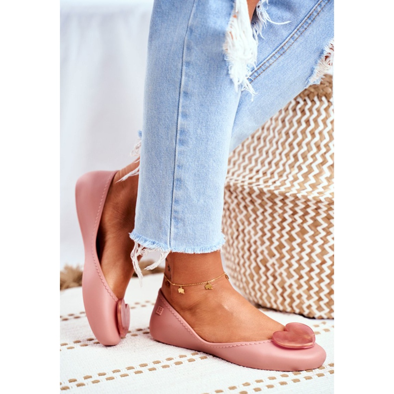 Naisten tuoksuvat kumi ballerinat ZAXY Pink FF285052 vaaleanpunainen 2