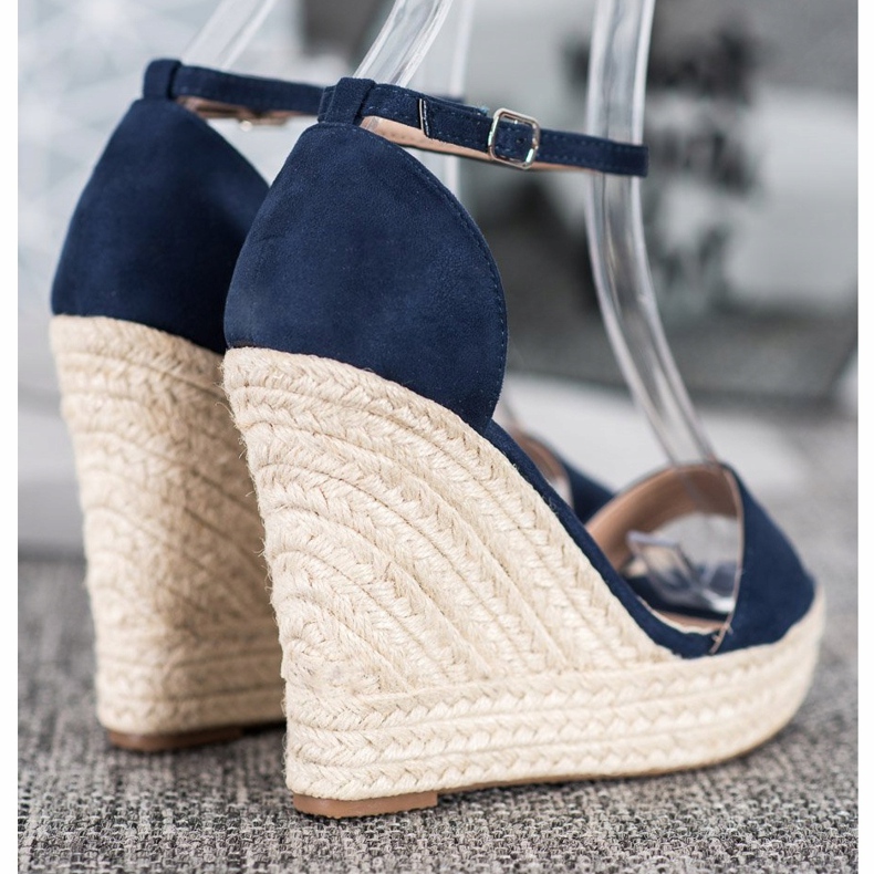 SHELOVET Seksikäs kiilamaiset sandaalit sininen 1