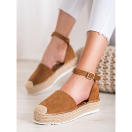 SHELOVET Avoimet espadrillit ruskea 1