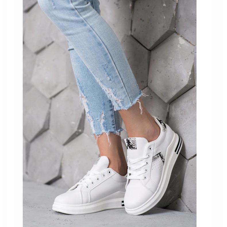 SHELOVET Urheilukengät eko -nahkaa valkoinen 2