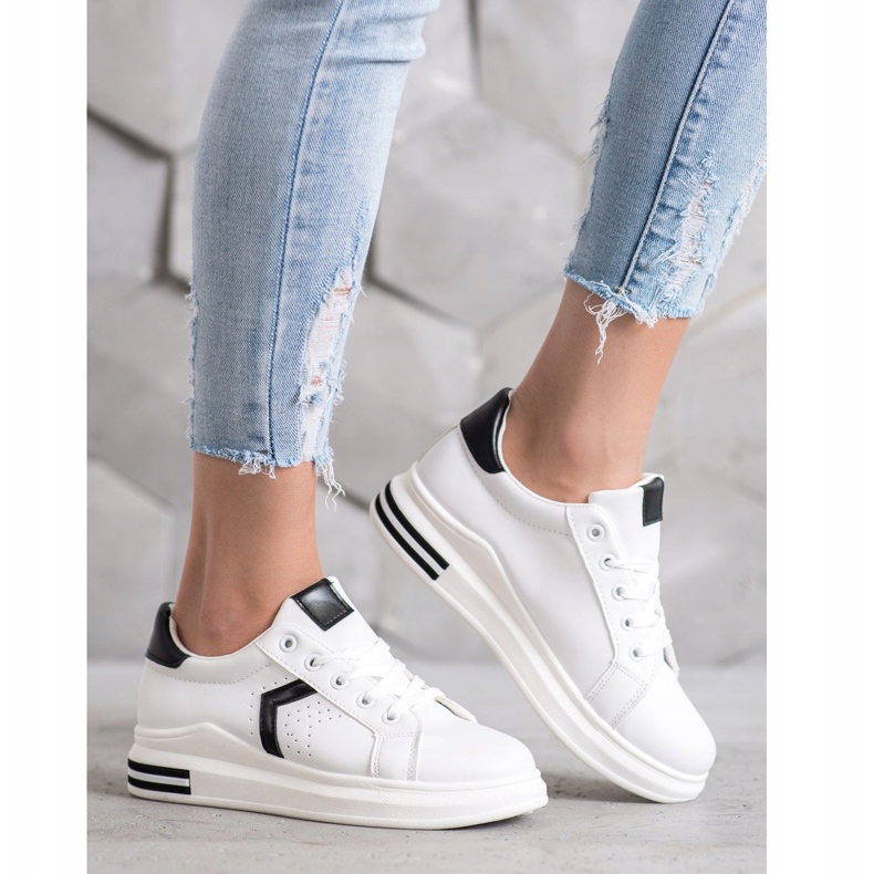 SHELOVET Urheilukengät eko -nahkaa valkoinen 2